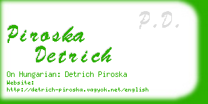 piroska detrich business card